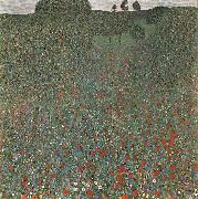 Gustav Klimt Mohnfeld painting